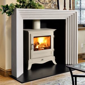 The Chrysler Small Mantel in Rosal Limestone