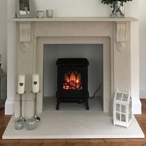 The Victorian Corbel Mantel in Rosal Limestone