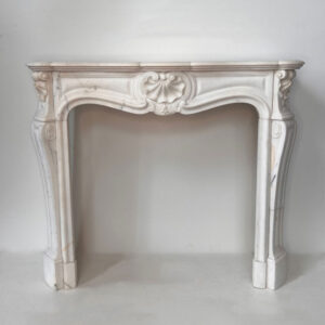 Original Louis IV Mantel in Carrara Marble