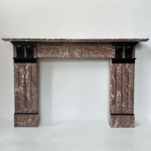 Edwardian Rouge & Belgium Black Marble Mantel