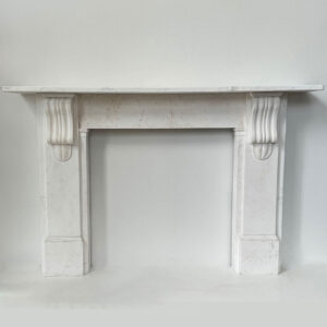 Victorian Corbel Mantel in Statuary Marble