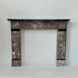 Flat Victorian-Edwardian Mantel in Rouge Marble