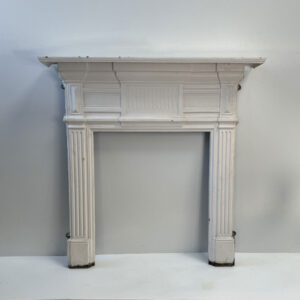 Late Victorian Cast Iron Mantel c1890's with Fluted Jambs