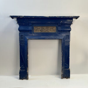 Victorian-Edwardian Cast Iron Mantel with Scrolled Reeded Jambs