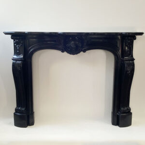 French Style Louis Mantel in Belgium Black Marble